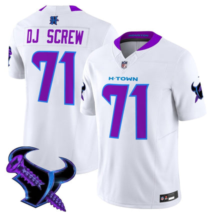 Men's Houston Texans 2025 DJ Screw Vapor Limited Jersey - All Stitched HOUTEX_KDZ - KINDOZY