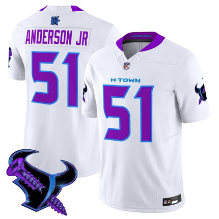 Men's Houston Texans 2025 DJ Screw Vapor Limited Jersey - All Stitched HOUTEX_KDZ - KINDOZY