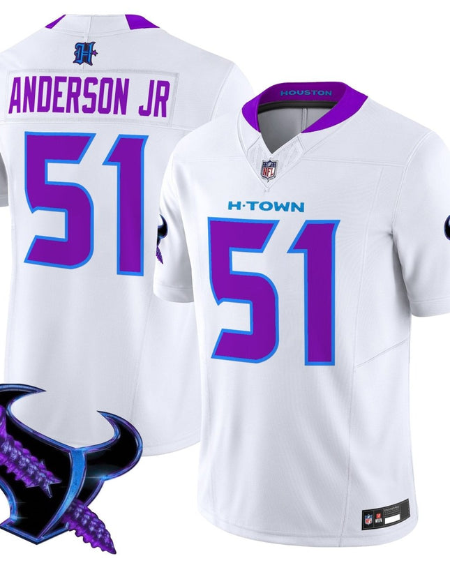 Men's Houston Texans 2025 DJ Screw Vapor Limited Jersey - All Stitched HOUTEX_KDZ - KINDOZY
