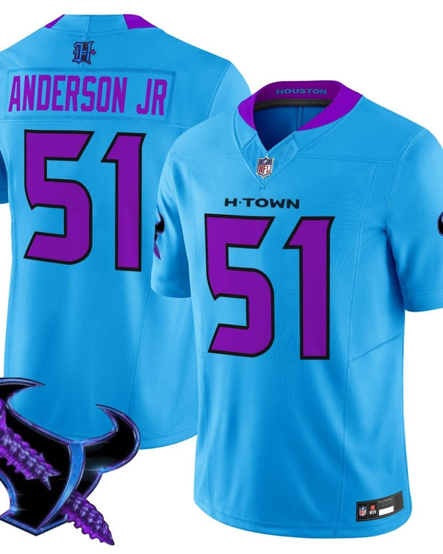 Men's Houston Texans 2025 DJ Screw Vapor Limited Jersey - All Stitched HOUTEX_KDZ - KINDOZY