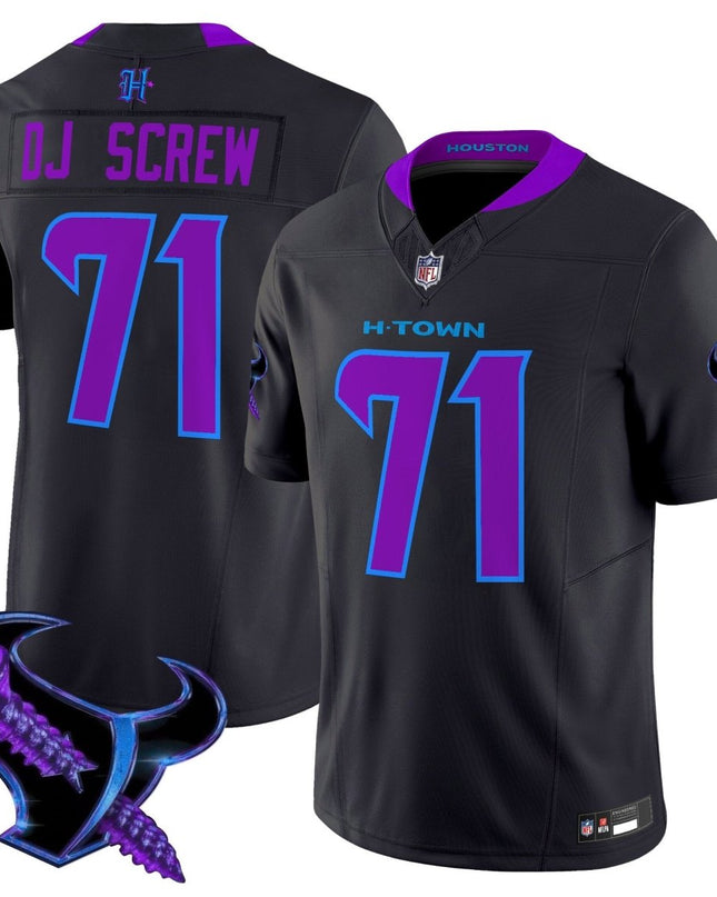Men's Houston Texans 2025 DJ Screw Vapor Limited Jersey - All Stitched HOUTEX_KDZ - KINDOZY
