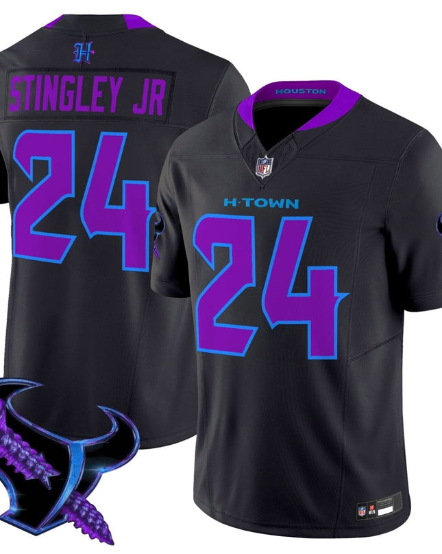 Men's Houston Texans 2025 DJ Screw Vapor Limited Jersey - All Stitched HOUTEX_KDZ - KINDOZY