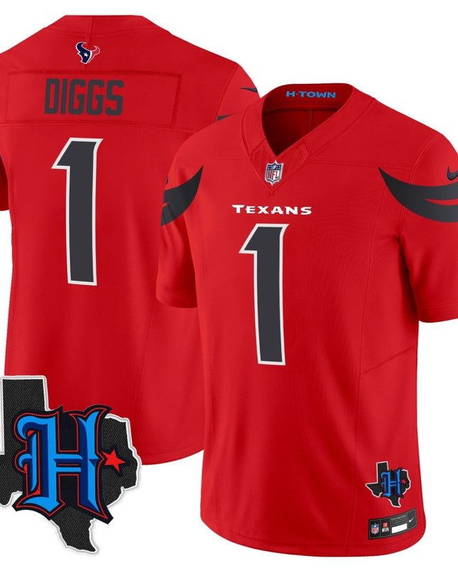 Men's Houston Texans 2025 Texas Patch Vapor Limited Jersey - All Stitched HOUTEX_KDZ - KINDOZY