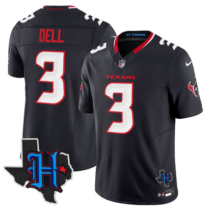 Men's Houston Texans 2025 Texas Patch Vapor Limited Jersey - All Stitched HOUTEX_KDZ - KINDOZY