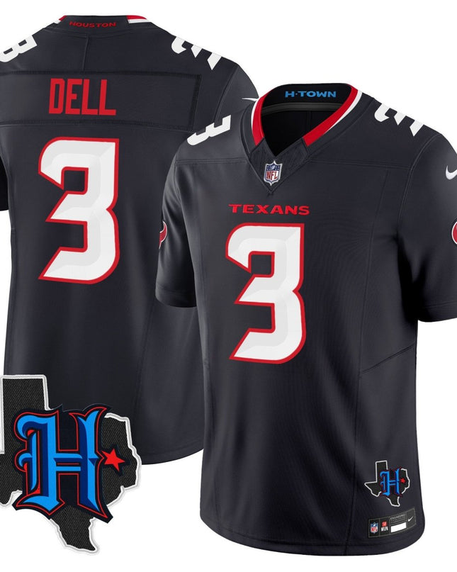 Men's Houston Texans 2025 Texas Patch Vapor Limited Jersey - All Stitched HOUTEX_KDZ - KINDOZY