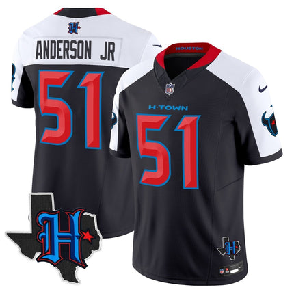 Men's Houston Texans 2025 Texas Patch Vapor Limited Jersey - All Stitched HOUTEX_KDZ - KINDOZY