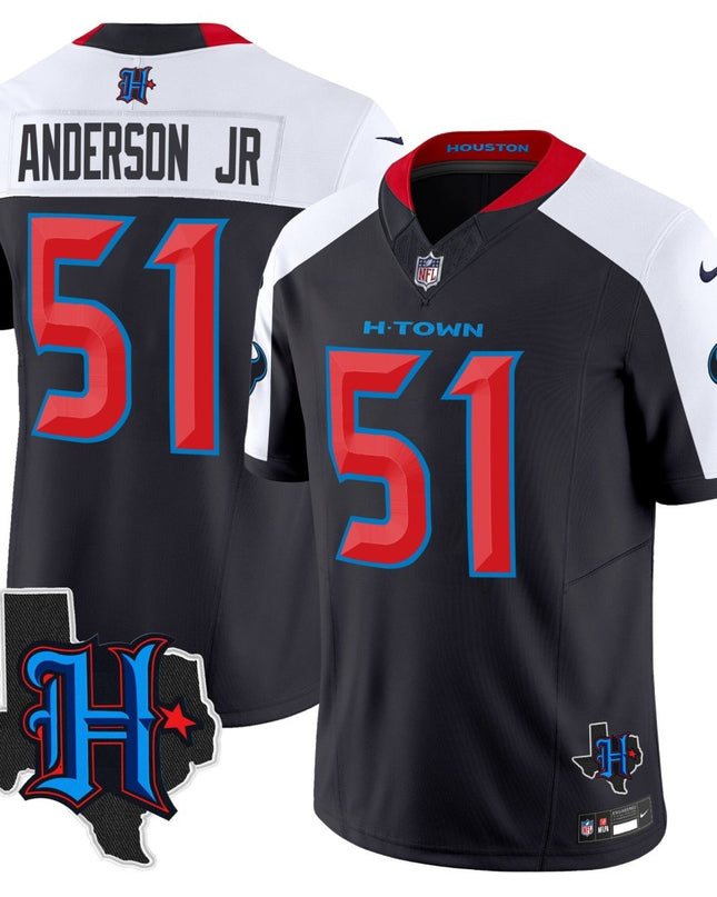 Men's Houston Texans 2025 Texas Patch Vapor Limited Jersey - All Stitched HOUTEX_KDZ - KINDOZY