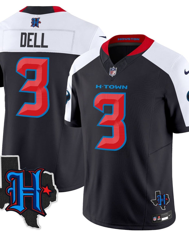 Men's Houston Texans 2025 Texas Patch Vapor Limited Jersey - All Stitched HOUTEX_KDZ - KINDOZY