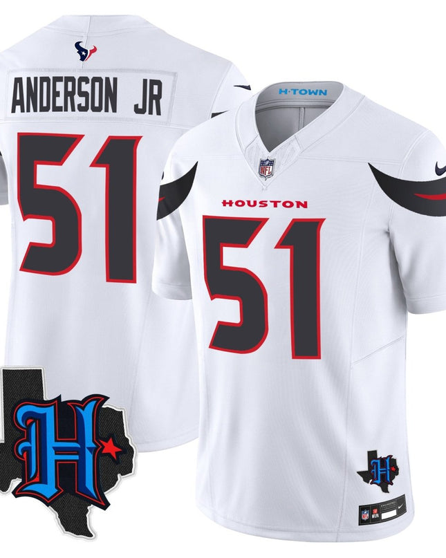 Men's Houston Texans 2025 Texas Patch Vapor Limited Jersey - All Stitched HOUTEX_KDZ - KINDOZY