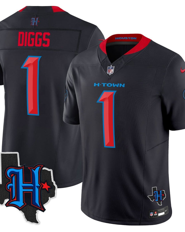 Men's Houston Texans 2025 Texas Patch Vapor Limited Jersey - All Stitched HOUTEX_KDZ - KINDOZY