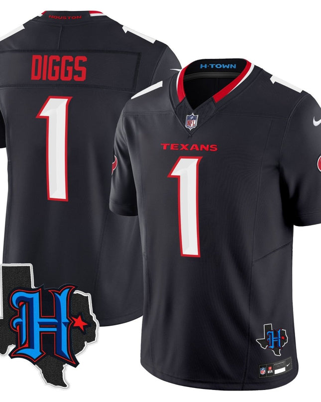 Men's Houston Texans 2025 Texas Patch Vapor Limited Jersey - All Stitched HOUTEX_KDZ - KINDOZY