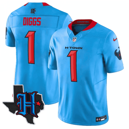 Men's Houston Texans 2025 Texas Patch Vapor Limited Jersey - All Stitched HOUTEX_KDZ - KINDOZY