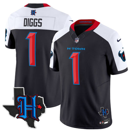 Men's Houston Texans 2025 Texas Patch Vapor Limited Jersey - All Stitched HOUTEX_KDZ - KINDOZY