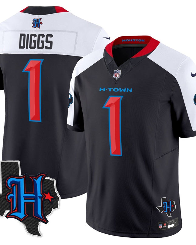 Men's Houston Texans 2025 Texas Patch Vapor Limited Jersey - All Stitched HOUTEX_KDZ - KINDOZY