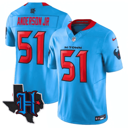 Men's Houston Texans 2025 Texas Patch Vapor Limited Jersey - All Stitched HOUTEX_KDZ - KINDOZY