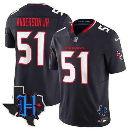 Men's Houston Texans 2025 Texas Patch Vapor Limited Jersey - All Stitched HOUTEX_KDZ - KINDOZY
