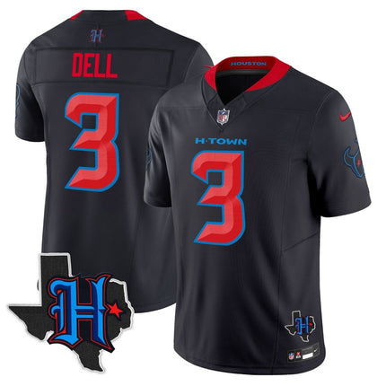 Men's Houston Texans 2025 Texas Patch Vapor Limited Jersey - All Stitched HOUTEX_KDZ - KINDOZY