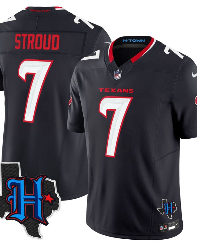 Men's Houston Texans 2025 Texas Patch Vapor Limited Jersey - All Stitched HOUTEX_KDZ - KINDOZY