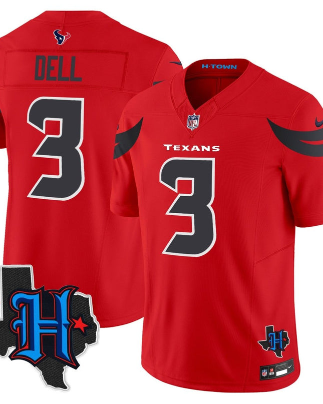 Men's Houston Texans 2025 Texas Patch Vapor Limited Jersey - All Stitched HOUTEX_KDZ - KINDOZY