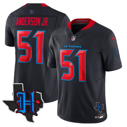 Men's Houston Texans 2025 Texas Patch Vapor Limited Jersey - All Stitched HOUTEX_KDZ - KINDOZY