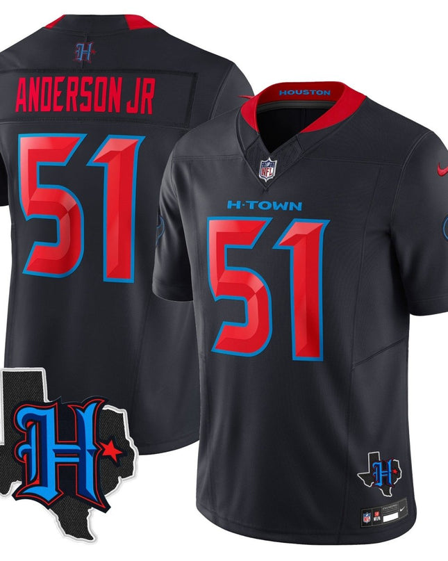 Men's Houston Texans 2025 Texas Patch Vapor Limited Jersey - All Stitched HOUTEX_KDZ - KINDOZY