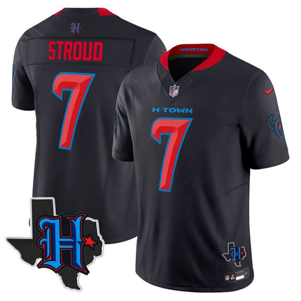 Men's Houston Texans 2025 Texas Patch Vapor Limited Jersey - All Stitched HOUTEX_KDZ - KINDOZY