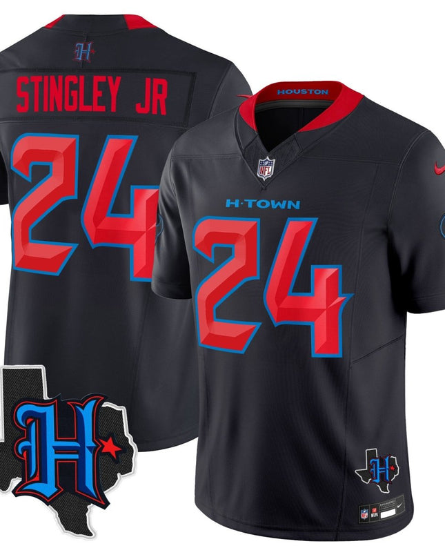 Men's Houston Texans 2025 Texas Patch Vapor Limited Jersey - All Stitched HOUTEX_KDZ - KINDOZY
