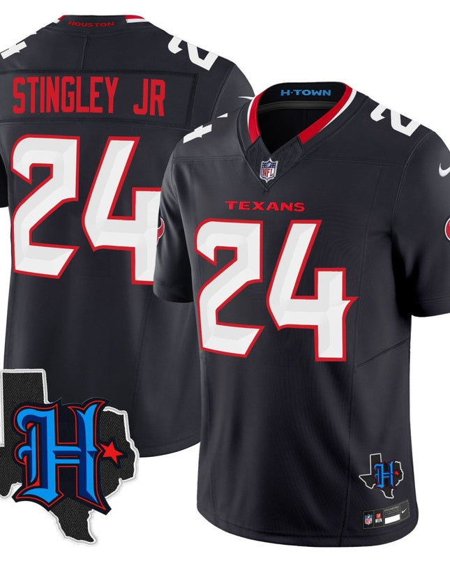 Men's Houston Texans 2025 Texas Patch Vapor Limited Jersey - All Stitched HOUTEX_KDZ - KINDOZY