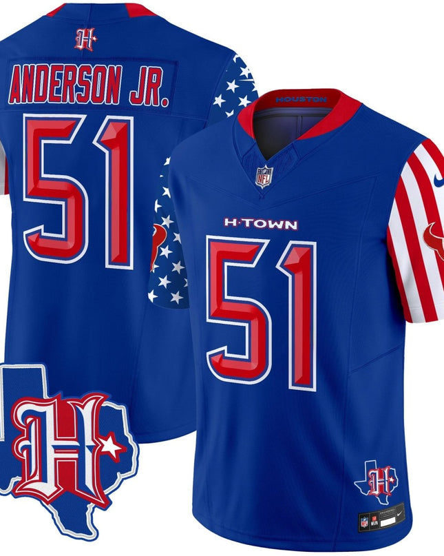 Men's Houston Texans American Style Vapor Limited Jersey - All Stitched HOUTEX_KDZ - KINDOZY