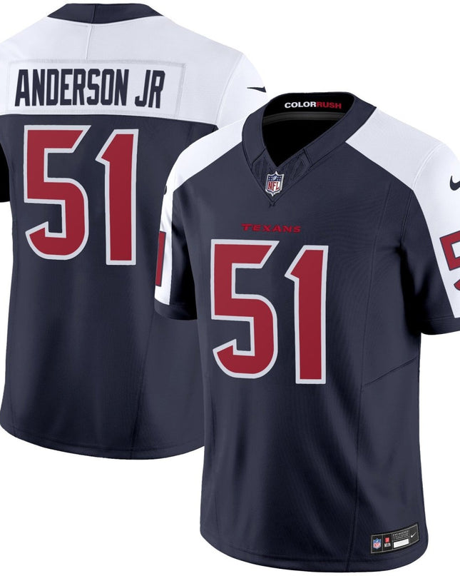 Men's Houston Texans Color Rush Legend Vapor Jersey - All Stitched HOUTEX_KDZ - KINDOZY