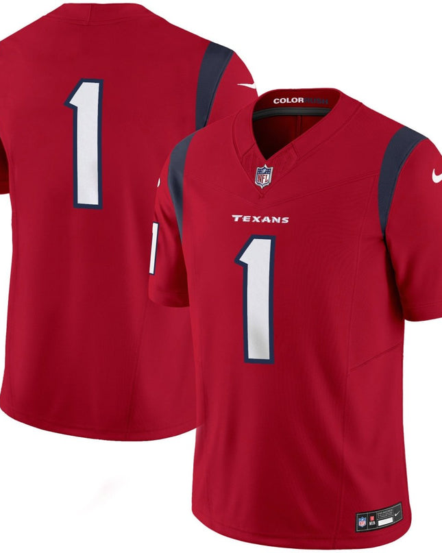 Men's Houston Texans Color Rush Legend Vapor Jersey - All Stitched HOUTEX_KDZ - KINDOZY