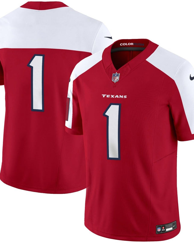 Men's Houston Texans Color Rush Legend Vapor Jersey - All Stitched HOUTEX_KDZ - KINDOZY