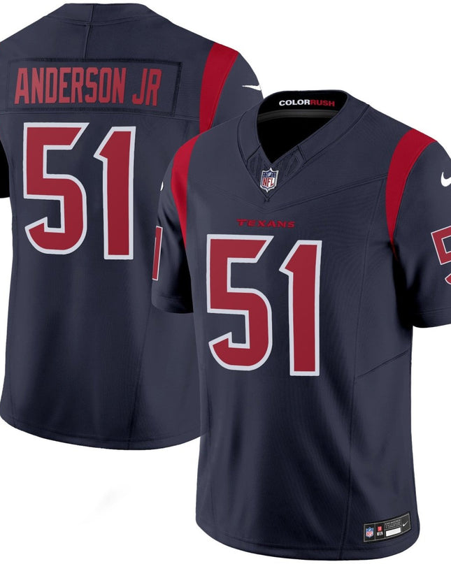 Men's Houston Texans Color Rush Legend Vapor Jersey - All Stitched HOUTEX_KDZ - KINDOZY