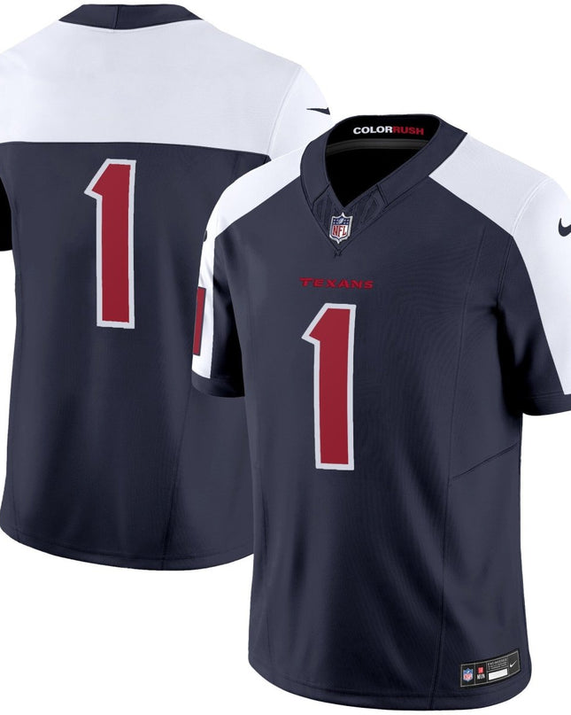 Men's Houston Texans Color Rush Legend Vapor Jersey - All Stitched HOUTEX_KDZ - KINDOZY
