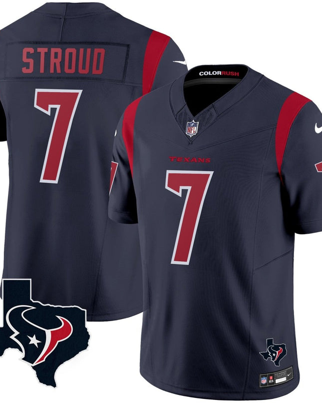 Men's Houston Texans Color Rush Legend Vapor Jersey V2 - All Stitched HOUTEX_KDZ - KINDOZY