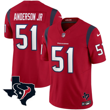 Men's Houston Texans Color Rush Legend Vapor Jersey V2 - All Stitched HOUTEX_KDZ - KINDOZY