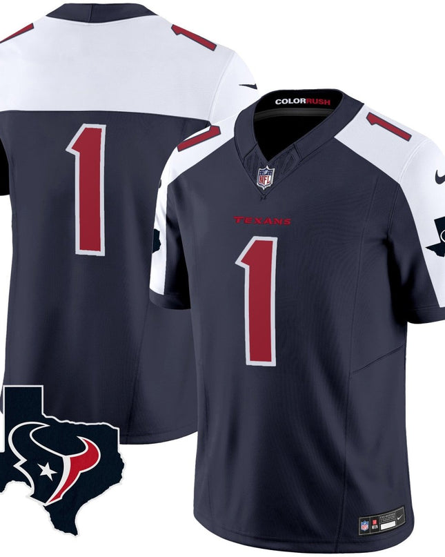 Men's Houston Texans Color Rush Legend Vapor Jersey V2 - All Stitched HOUTEX_KDZ - KINDOZY