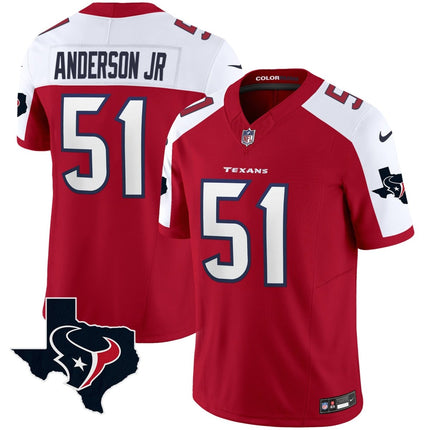 Men's Houston Texans Color Rush Legend Vapor Jersey V2 - All Stitched HOUTEX_KDZ - KINDOZY