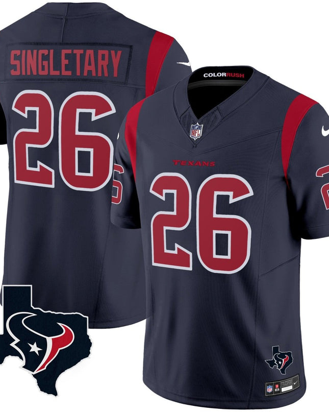 Men's Houston Texans Color Rush Legend Vapor Jersey V2 - All Stitched HOUTEX_KDZ - KINDOZY