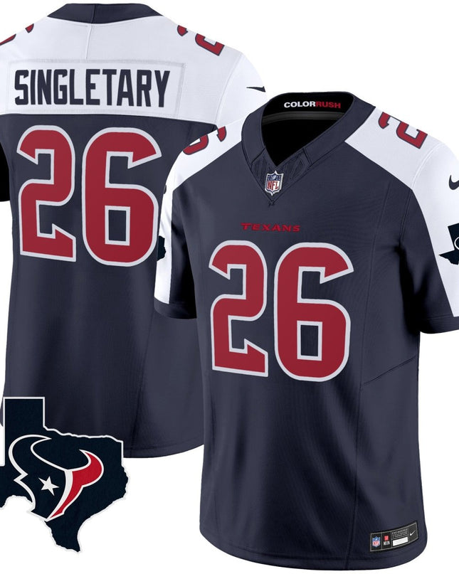 Men's Houston Texans Color Rush Legend Vapor Jersey V2 - All Stitched HOUTEX_KDZ - KINDOZY