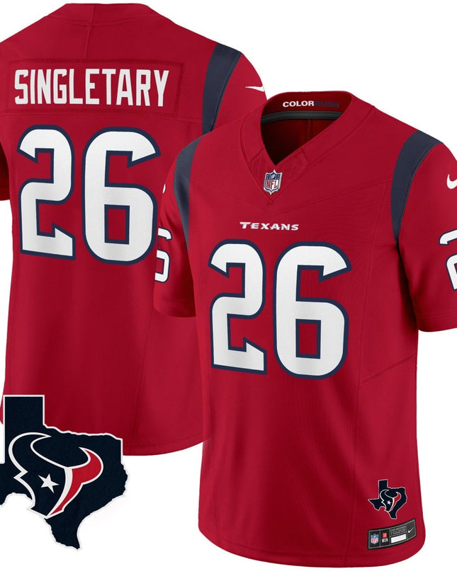 Men's Houston Texans Color Rush Legend Vapor Jersey V2 - All Stitched HOUTEX_KDZ - KINDOZY