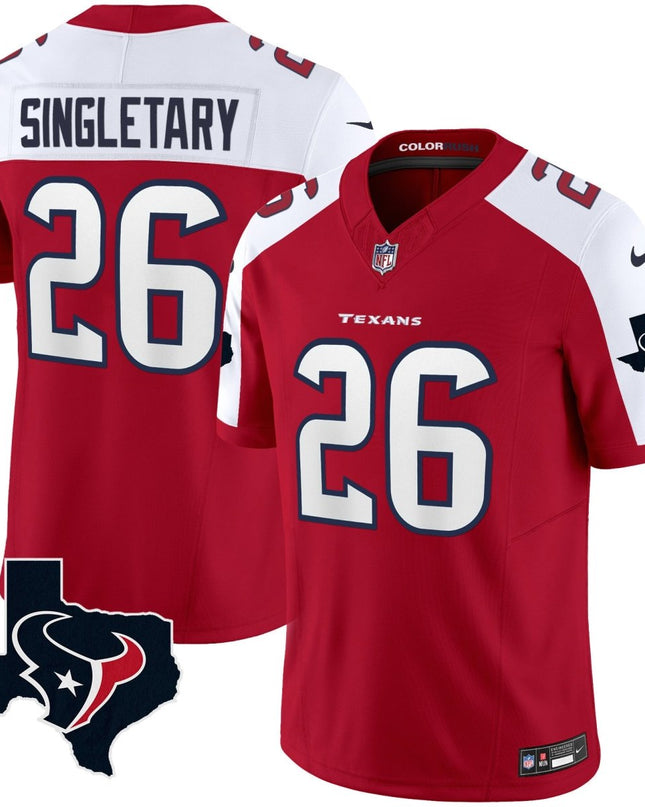 Men's Houston Texans Color Rush Legend Vapor Jersey V2 - All Stitched HOUTEX_KDZ - KINDOZY