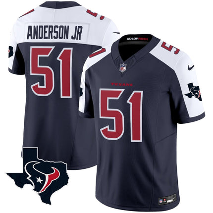 Men's Houston Texans Color Rush Legend Vapor Jersey V2 - All Stitched HOUTEX_KDZ - KINDOZY