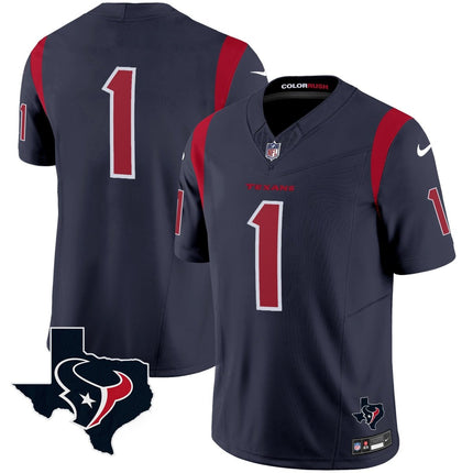 Men's Houston Texans Color Rush Legend Vapor Jersey V2 - All Stitched HOUTEX_KDZ - KINDOZY