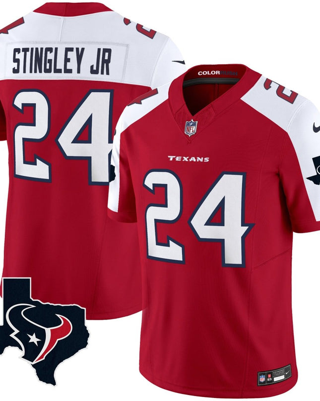 Men's Houston Texans Color Rush Legend Vapor Jersey V2 - All Stitched HOUTEX_KDZ - KINDOZY