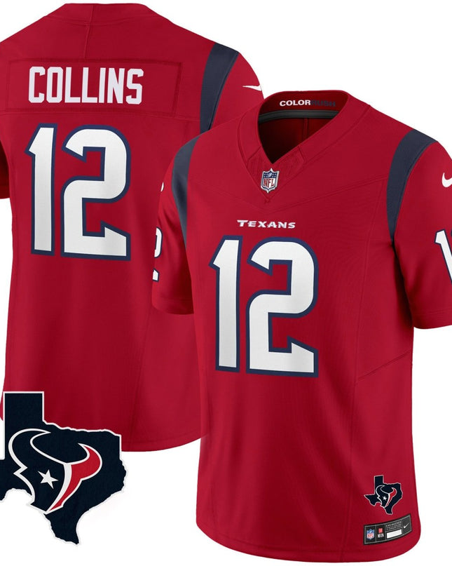 Men's Houston Texans Color Rush Legend Vapor Jersey V2 - All Stitched HOUTEX_KDZ - KINDOZY
