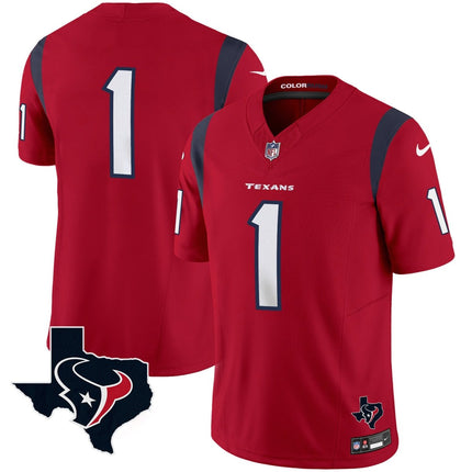 Men's Houston Texans Color Rush Legend Vapor Jersey V2 - All Stitched HOUTEX_KDZ - KINDOZY