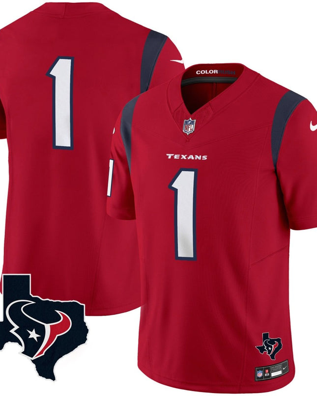 Men's Houston Texans Color Rush Legend Vapor Jersey V2 - All Stitched HOUTEX_KDZ - KINDOZY