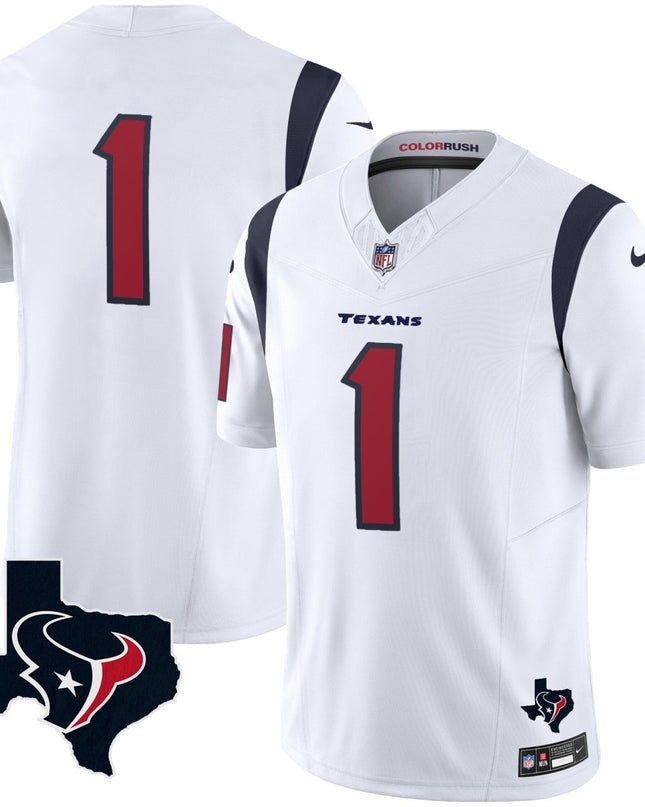 Men's Houston Texans Color Rush Legend Vapor Jersey V2 - All Stitched HOUTEX_KDZ - KINDOZY
