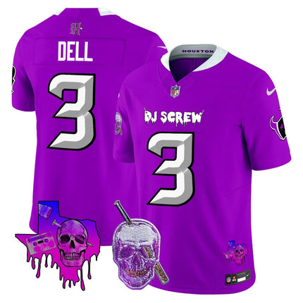 Men's Houston Texans DJ Screw Vapor Limited Jersey - All Stitched HOUTEX_KDZ - KINDOZY